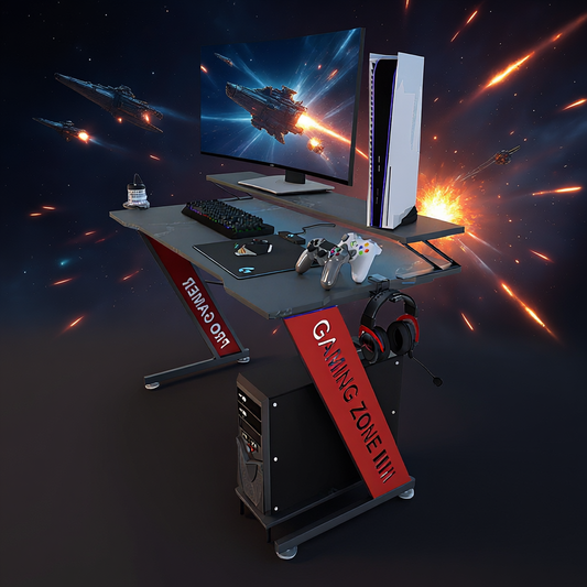 Escritorio Gamer con Luces LED 1.2 x .6 x .75 mts 隆3 Colores!