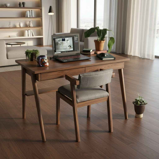 Escritorio de Madera Santy 120x60cm con 2 Cajones