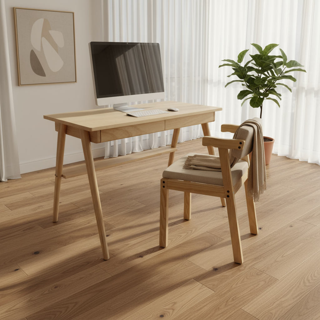 Escritorio Madera Minimalista 2 cajones 120CM. de largo