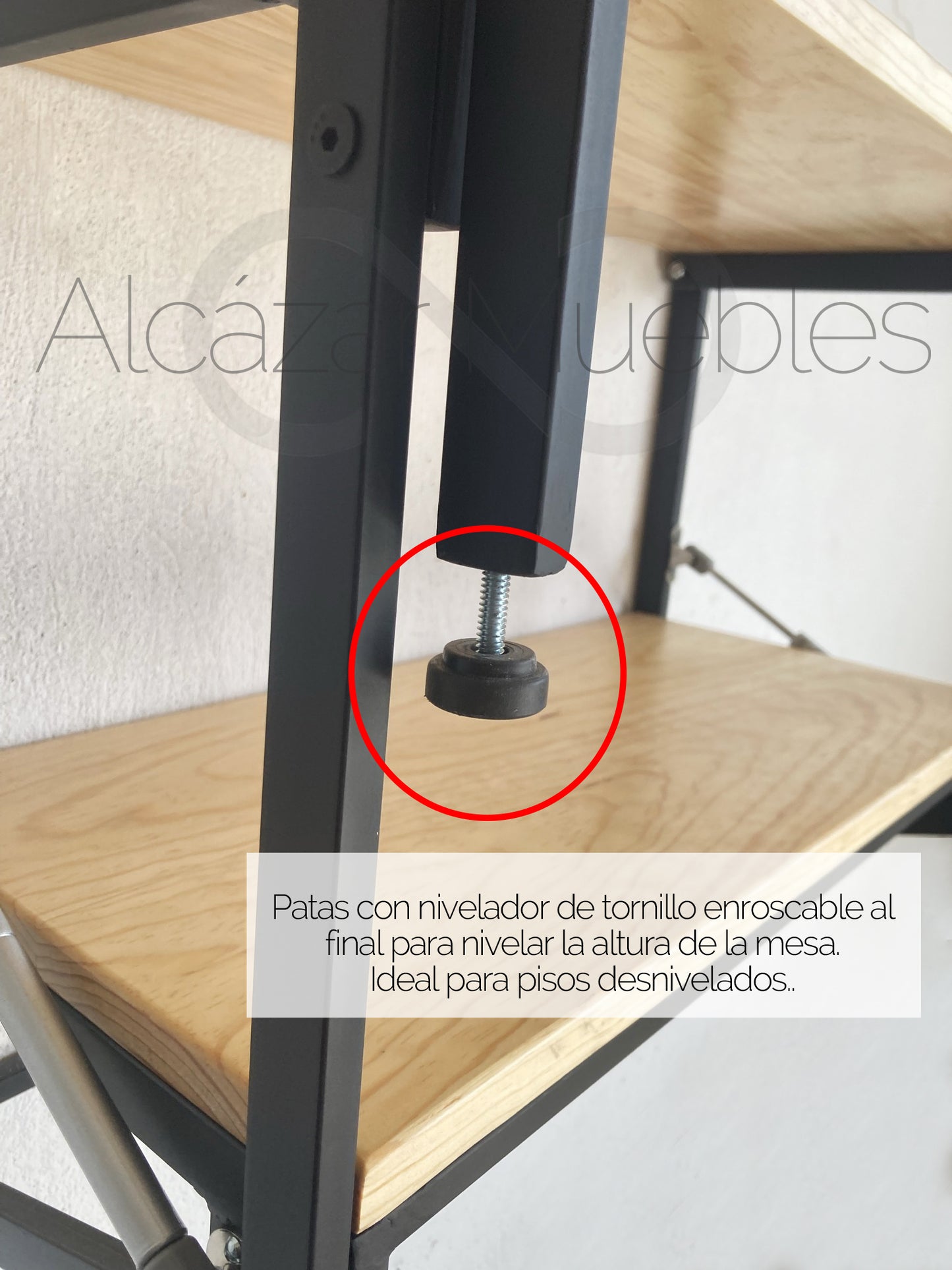 Librero-Escritorio Metal Plegable Estilo Industrial alcazarmuebles.com