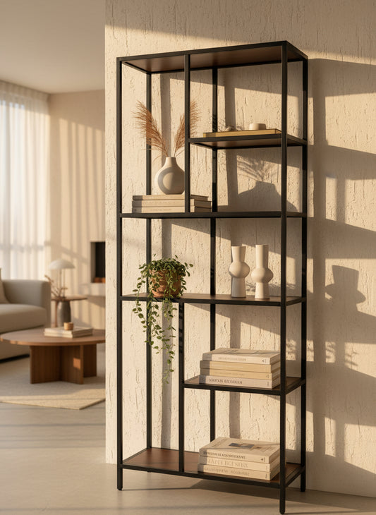 Librero Industrial metal modelo Roga 190x80x33cm