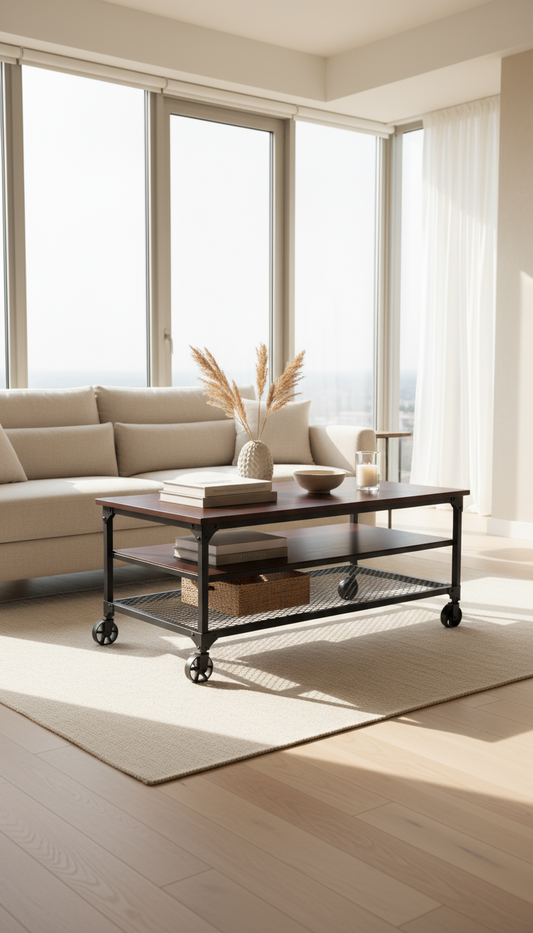 Mesa para TV Industrial Metal y Madera Modelo Nashville