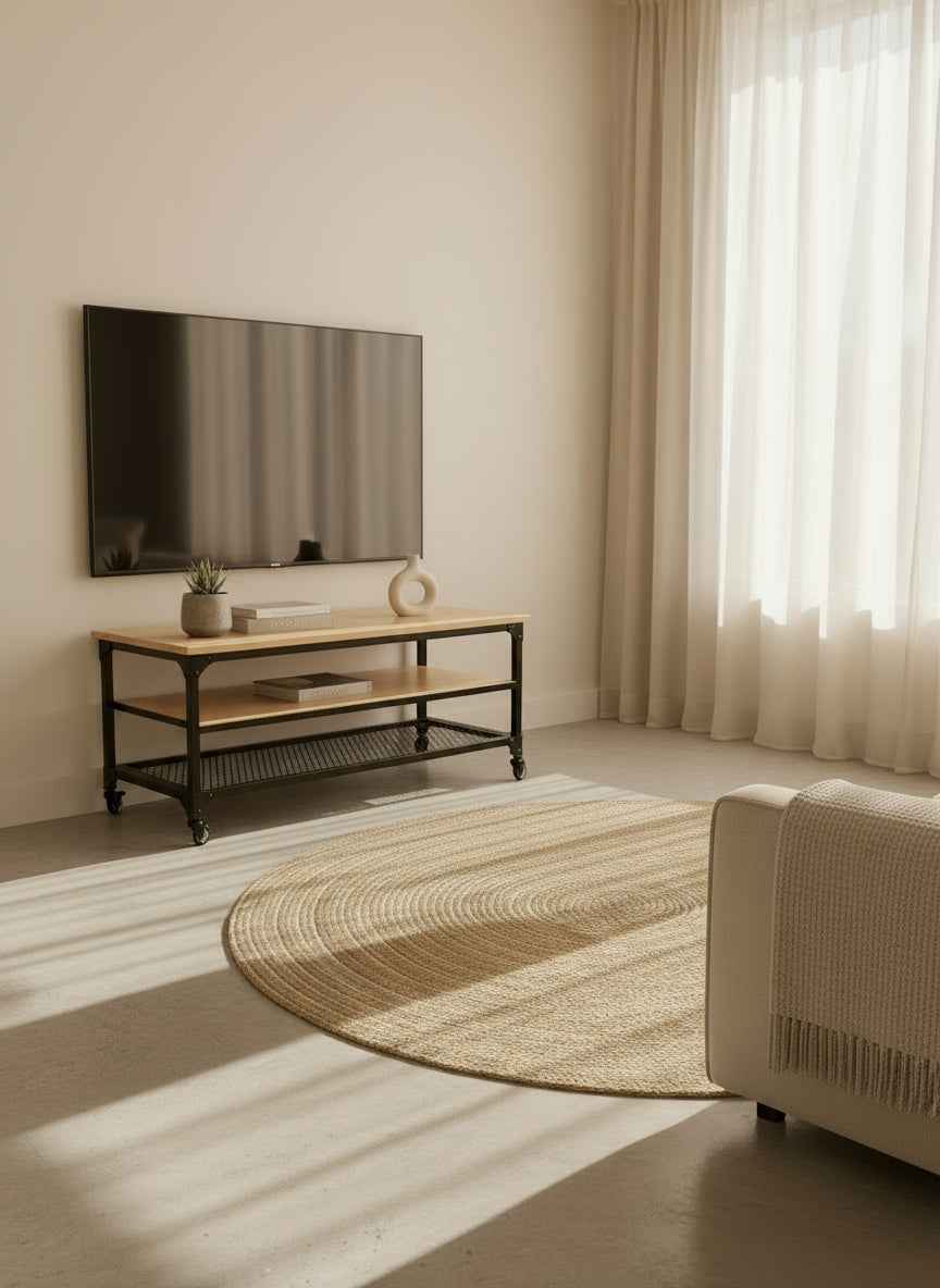 Mesa para TV Industrial Metal y Madera Modelo Nashville