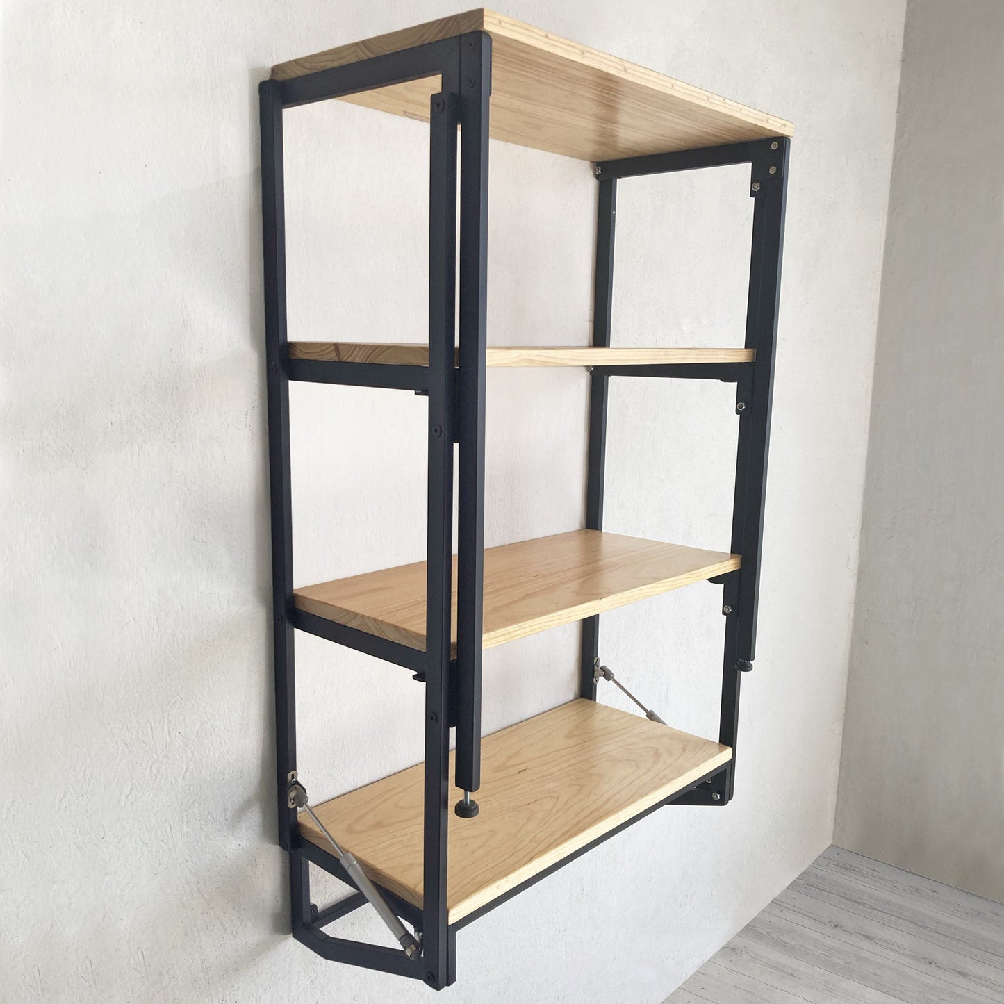 Librero-Escritorio Metal Plegable Estilo Industrial alcazarmuebles.com