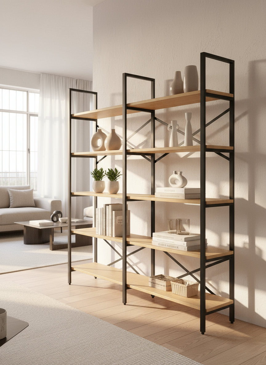 Set de 2 estantes de madera Pedido Personalizado 1/2 alcazarmuebles.com