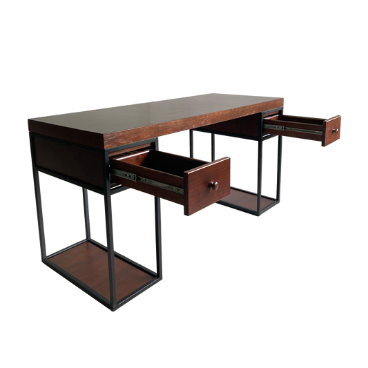 Escritorio Home Office 180 cm 2 cajones, Industrial Minimalista Alcazarmuebles.com