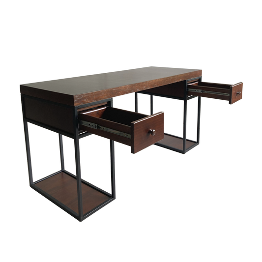 Escritorio Home Office 180 cm 2 cajones, Industrial Minimalista