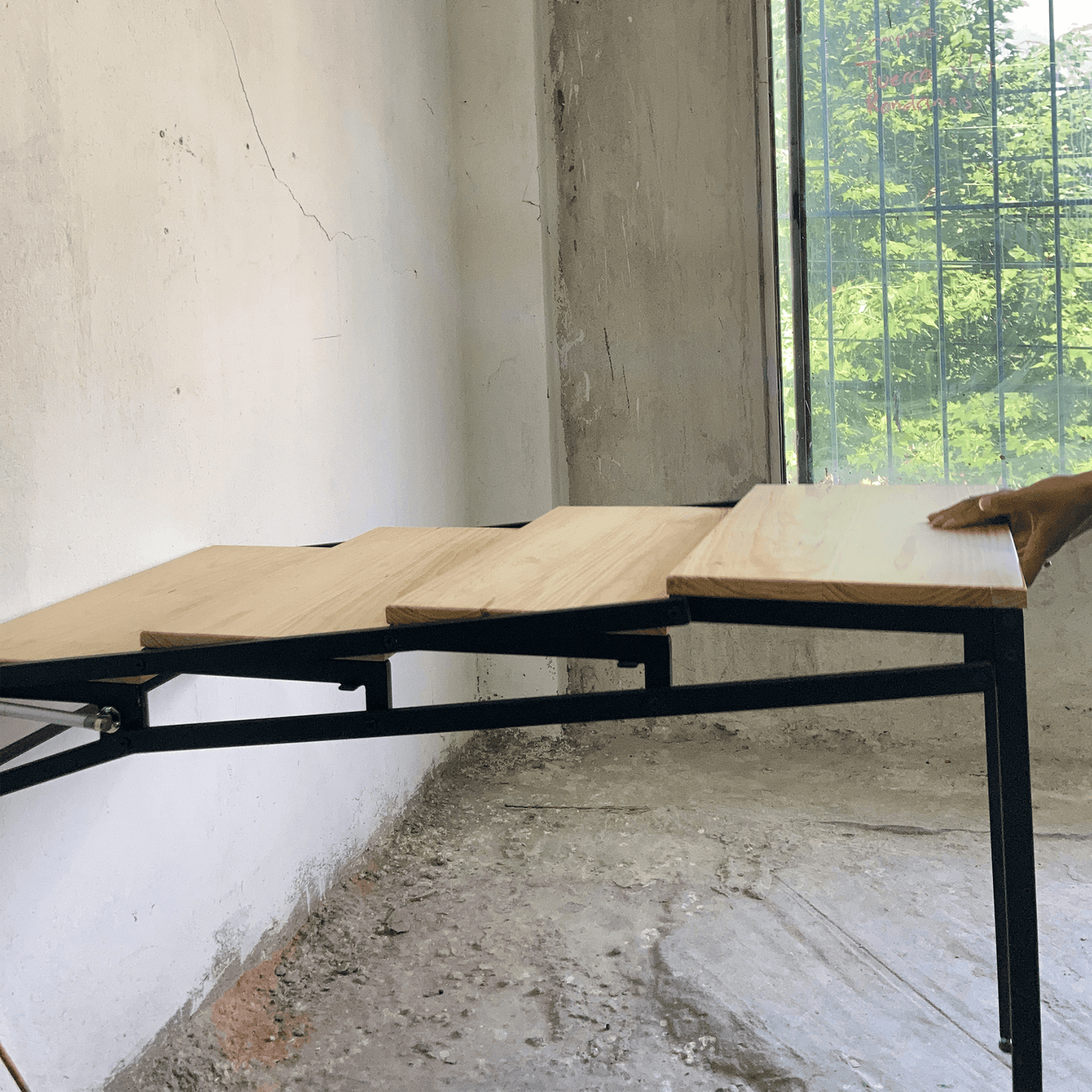 Librero-Escritorio Metal Plegable Estilo Industrial alcazarmuebles.com