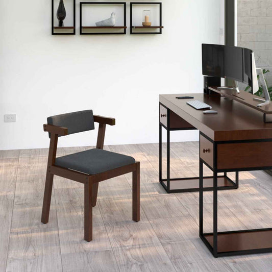 Silla de madera tapizada Santy estilo minimalista
