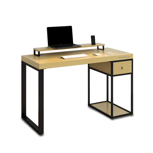Escritorio Home Office 120 cm 1 Cajón, Madera Sólida 100%.