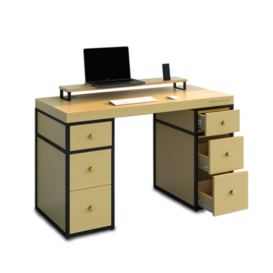 Escritorio Home Office 120 cm. 6 Cajones De Madera para Oficina