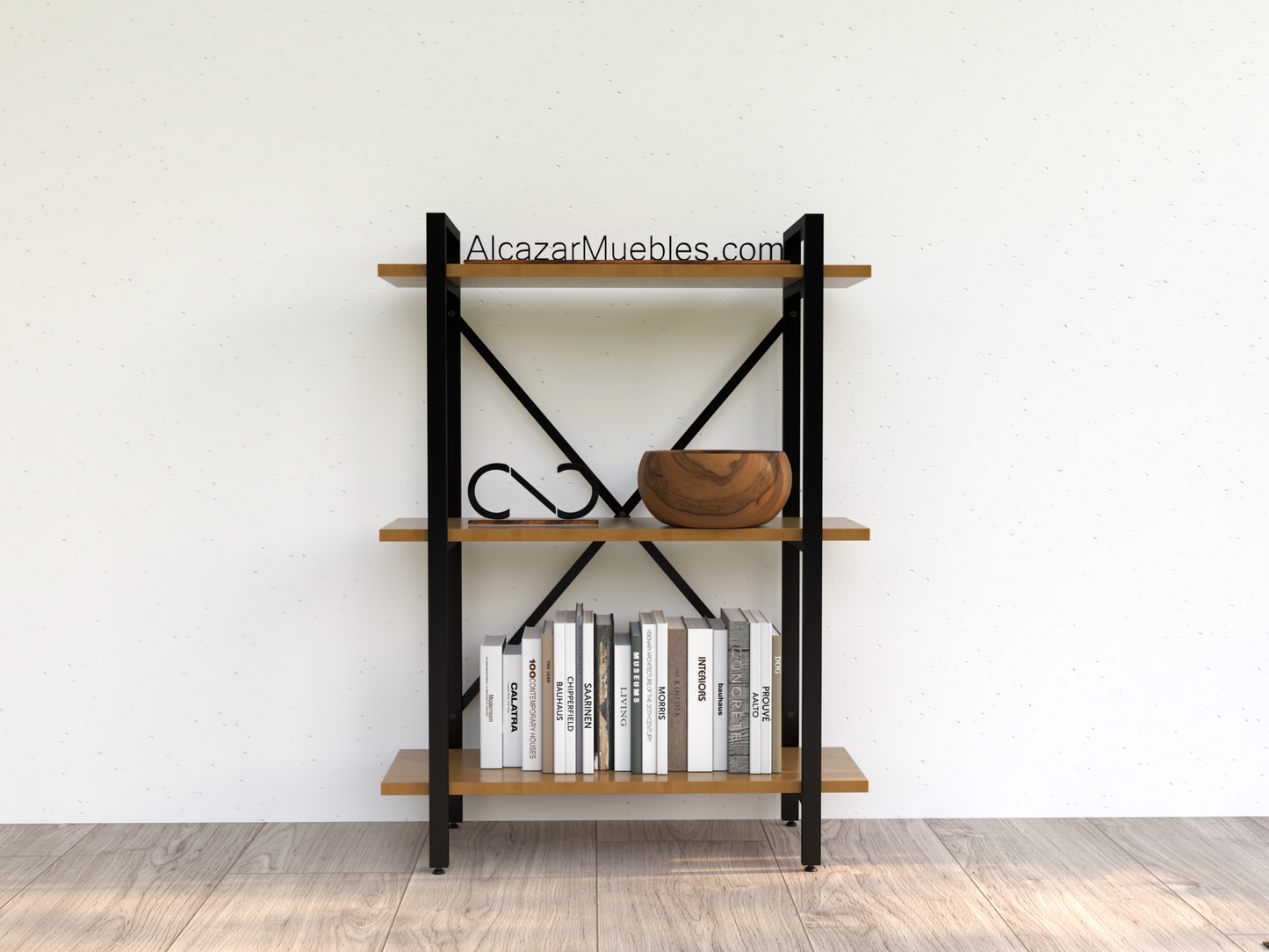 Librero industrial metal modelo West alcazarmuebles.com