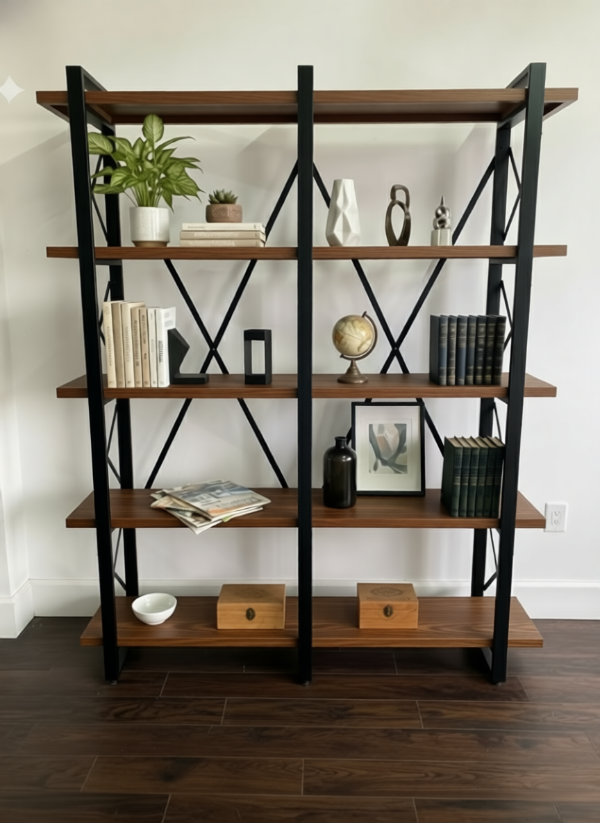 Librero industrial Madera y Metal modelo Celta 150 - Alcazarmuebles.com