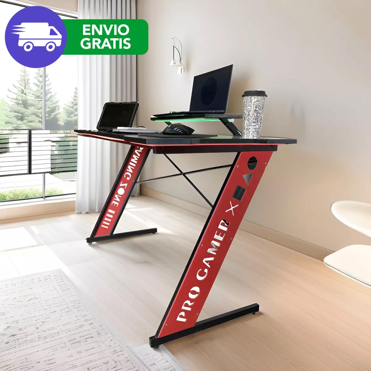 Escritorio Gamer con Luces LED 1.2 x .6 x .75 mts ¡3 Colores!