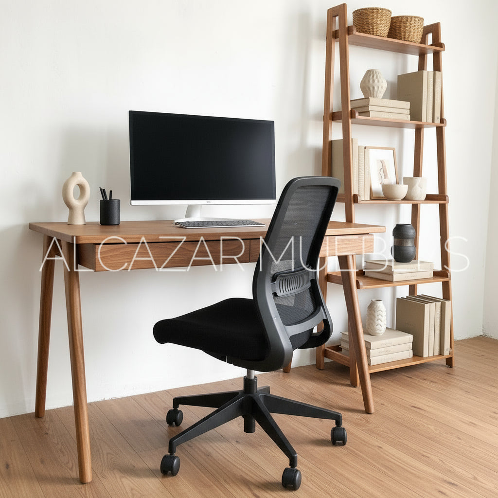 Escritorio y Librero Madera modelo Santy alcazarmuebles.com