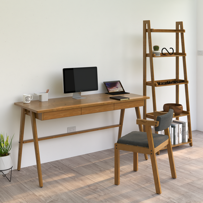 Escritorio de Madera Sólida Modelo Santy 1.50 mts de largo Roble claro alcazarmuebles.com