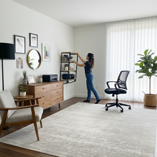 Librero-Escritorio Metal Plegable Estilo Industrial