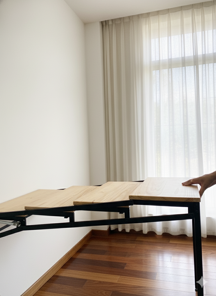 Librero-Escritorio Metal Plegable Estilo Industrial