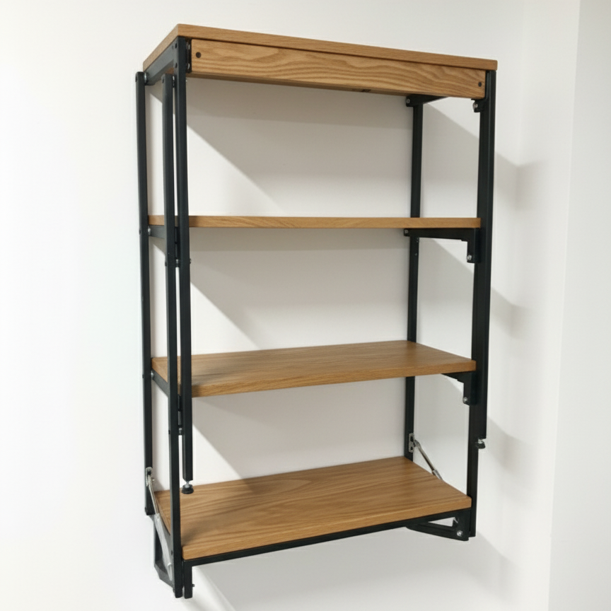 Librero-Escritorio Metal Plegable Estilo Industrial