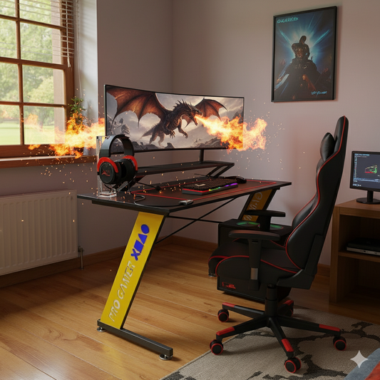 Escritorio Gamer con Luces LED 1.2 x .6 x .75 mts ¡3 Colores!