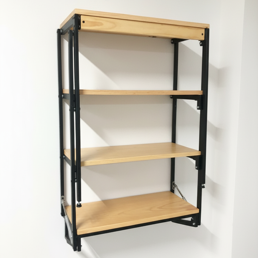 Librero-Escritorio Metal Plegable Estilo Industrial