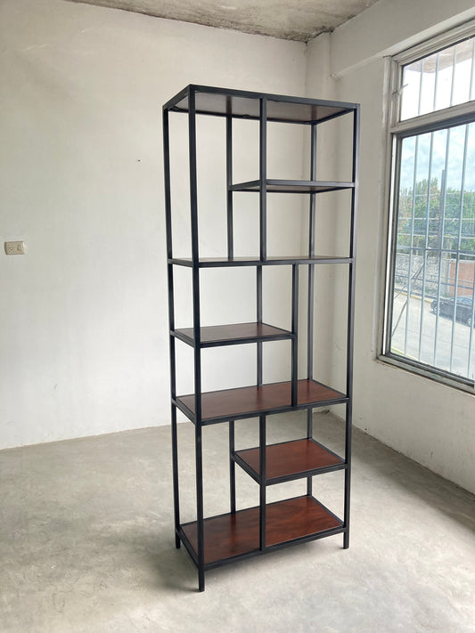 Librero Industrial metal modelo Roga 190x80x33cm Librero alcazarmuebles.com