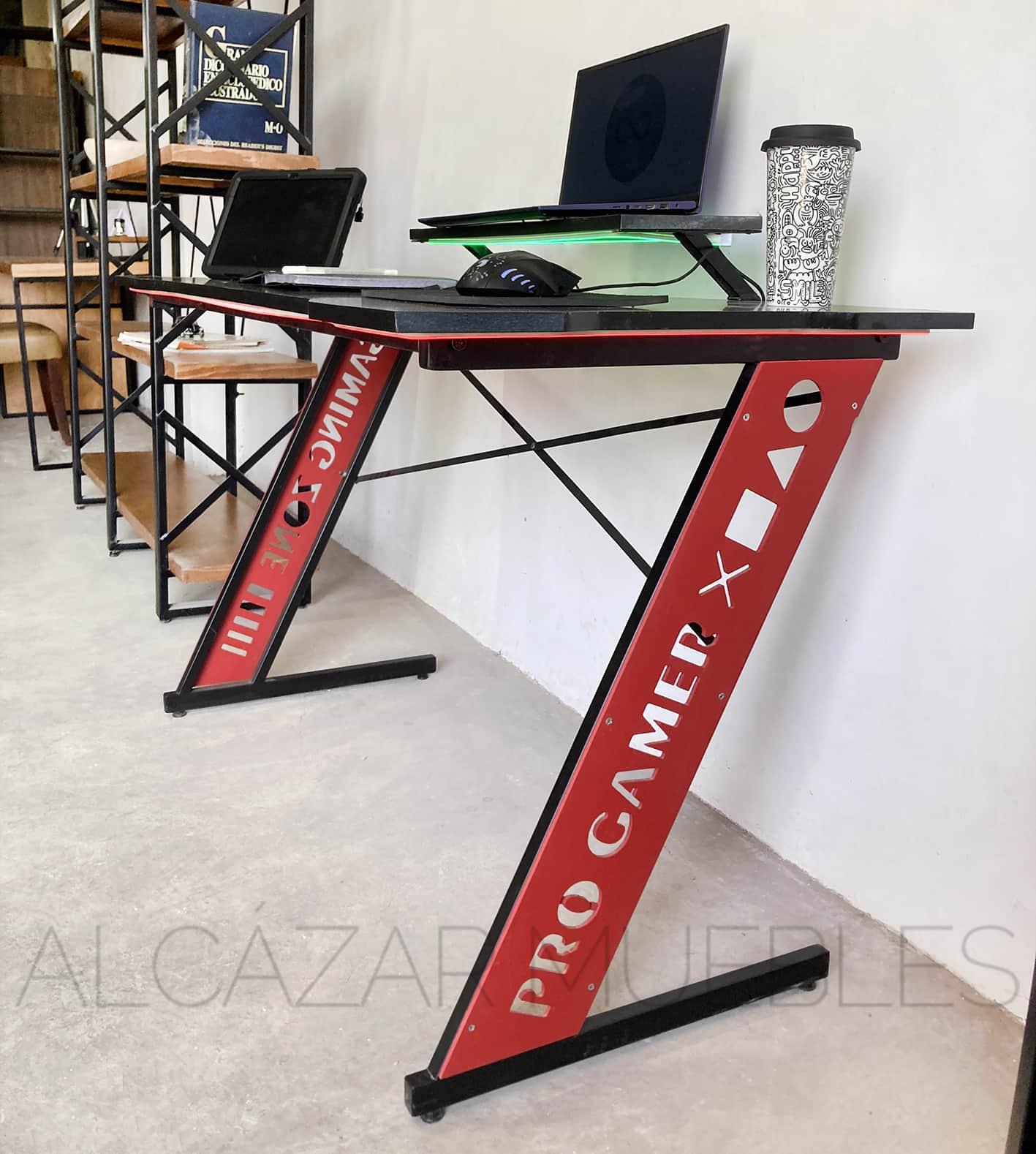 Escritorio Gamer con Luces LED 1.2 x .6 x .75 mts ¡3 Colores!