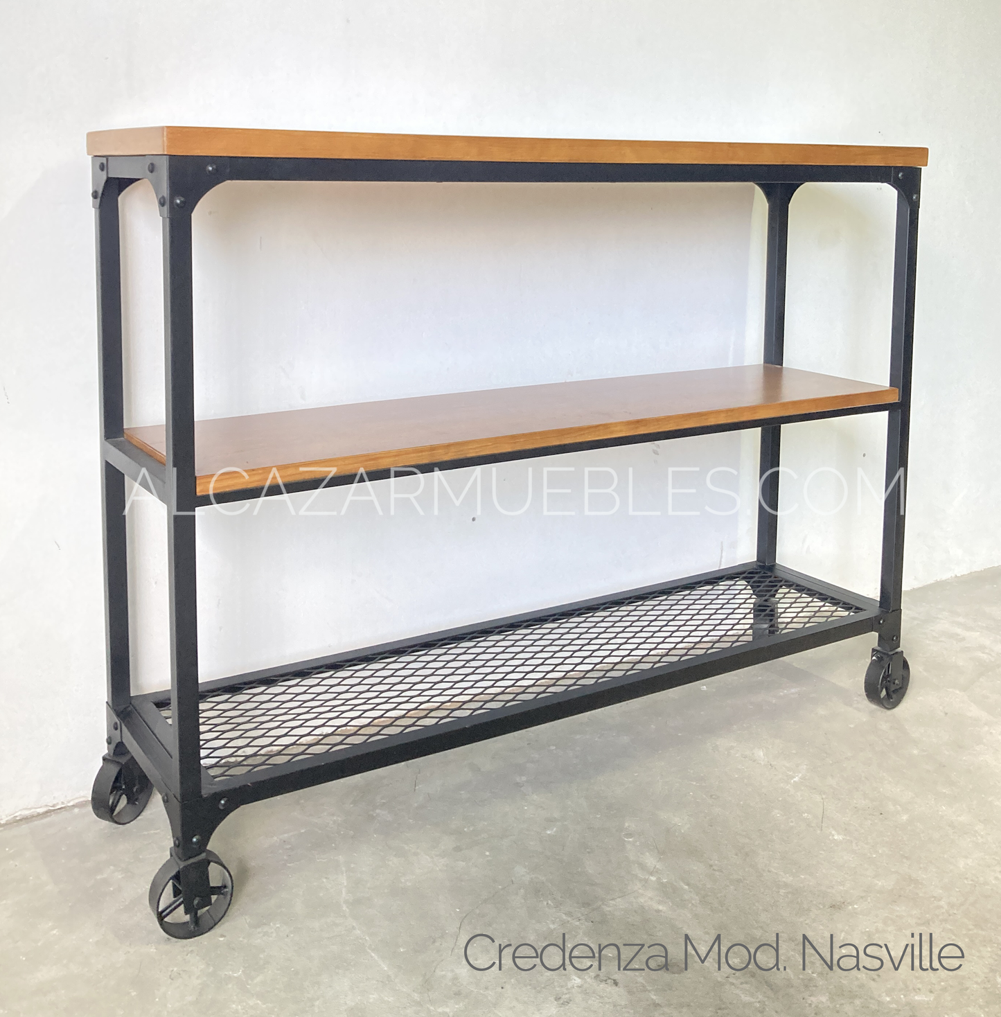 Credenza estilo Industrial 121 x 31 x 91 cm