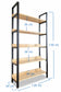 Librero madera y metal medidas reales diagrama (100×190×34 cm)