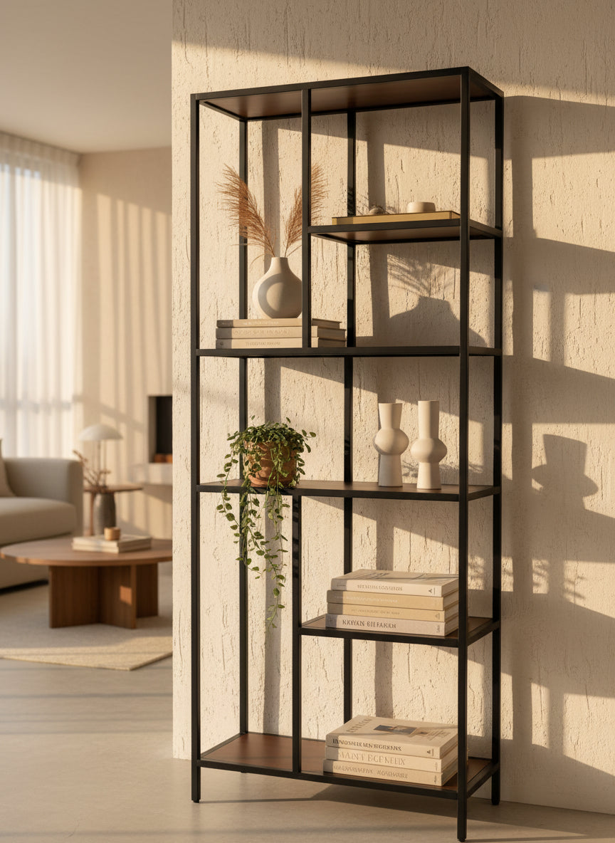 Librero Industrial metal modelo Roga 190x80x33cm 