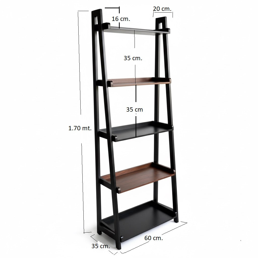 Librero madera norland medidas 170cm altura, 60cm. ancho, 35 cm. fondo