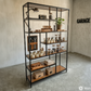 Librero Mod. Roga Industrial Madera de Parota 190x120x33cm