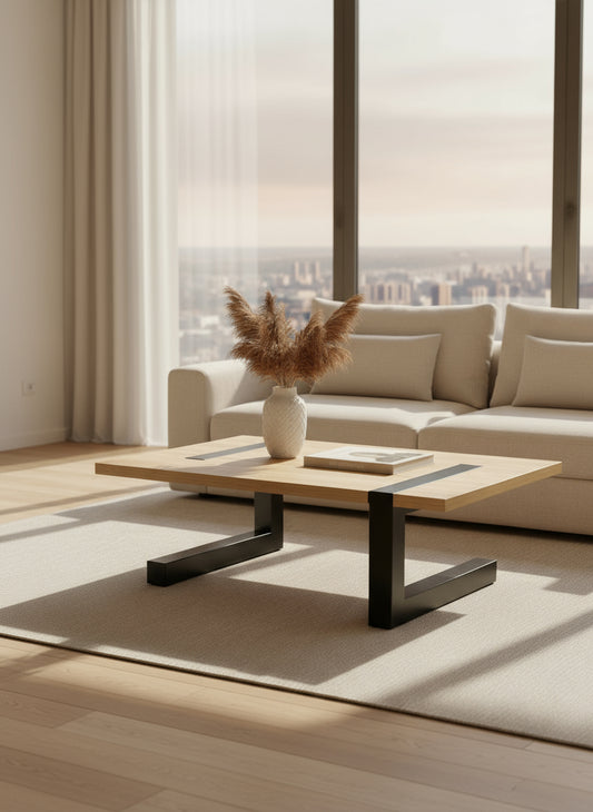 Mesa de centro modelo Doyers industrial alcazarmuebles.com