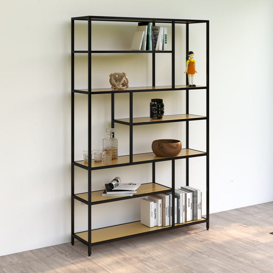 Librero Metal y Madera Industrial Mod. Roga 190x120x33cm