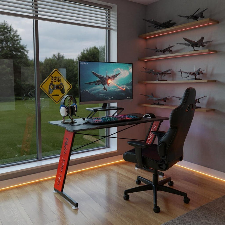 Escritorio Gamer con Luces LED 1.2 x .6 x .75 mts ¡3 Colores!
