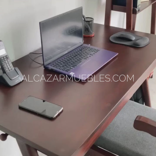 Escritorio de Madera Santy 120x60cm con 2 Cajones