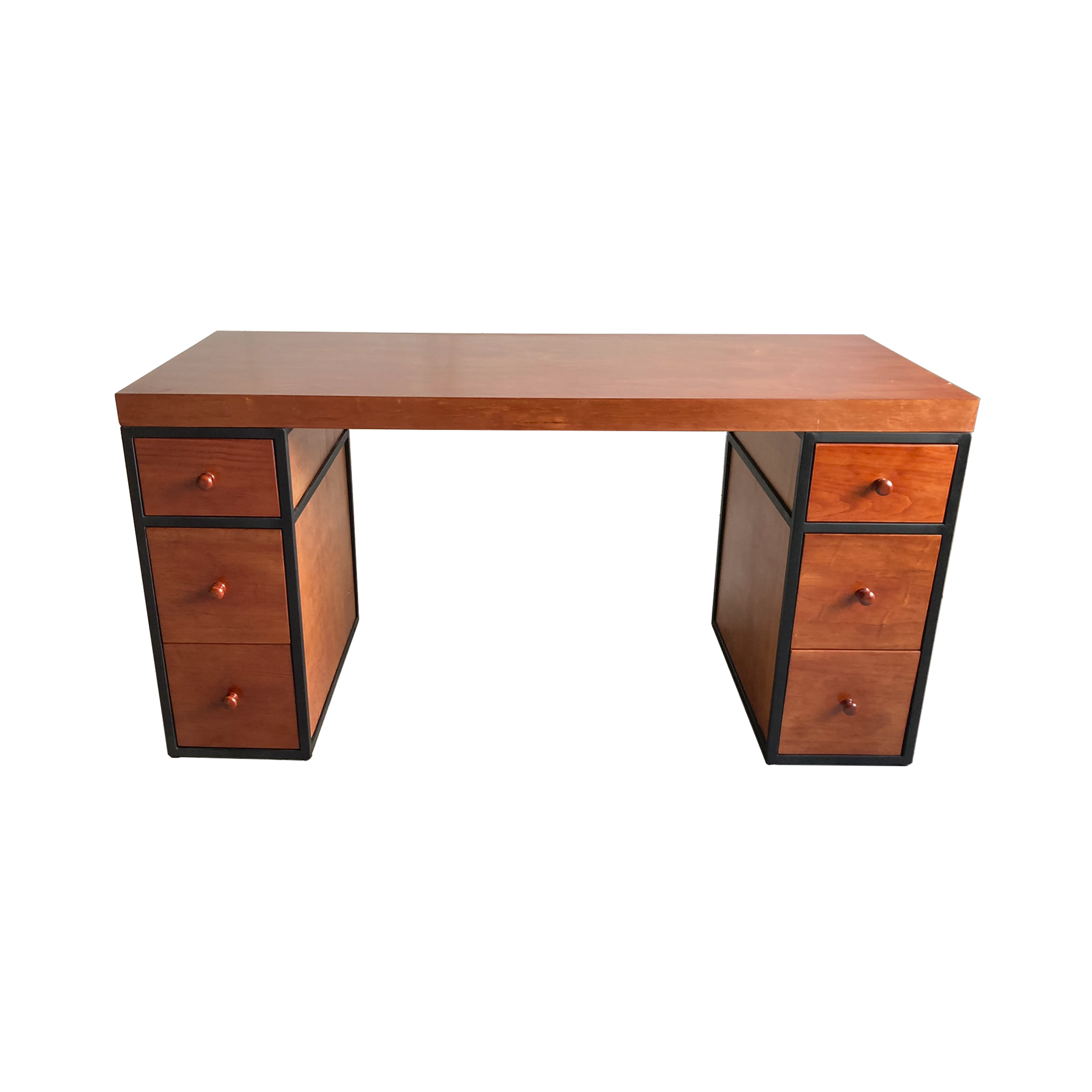 Escritorio Home Office 150 cm 6 cajones minimalista industrial Alcazarmuebles.com