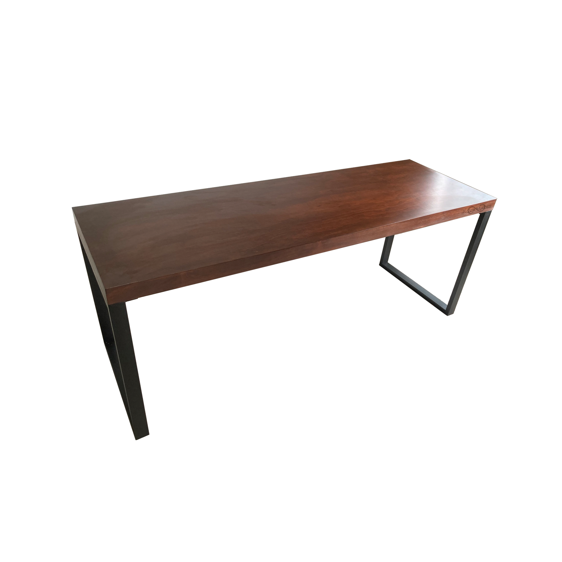 Escritorio Home Office 180 cm 2 soportes industrial Alcazarmuebles.com