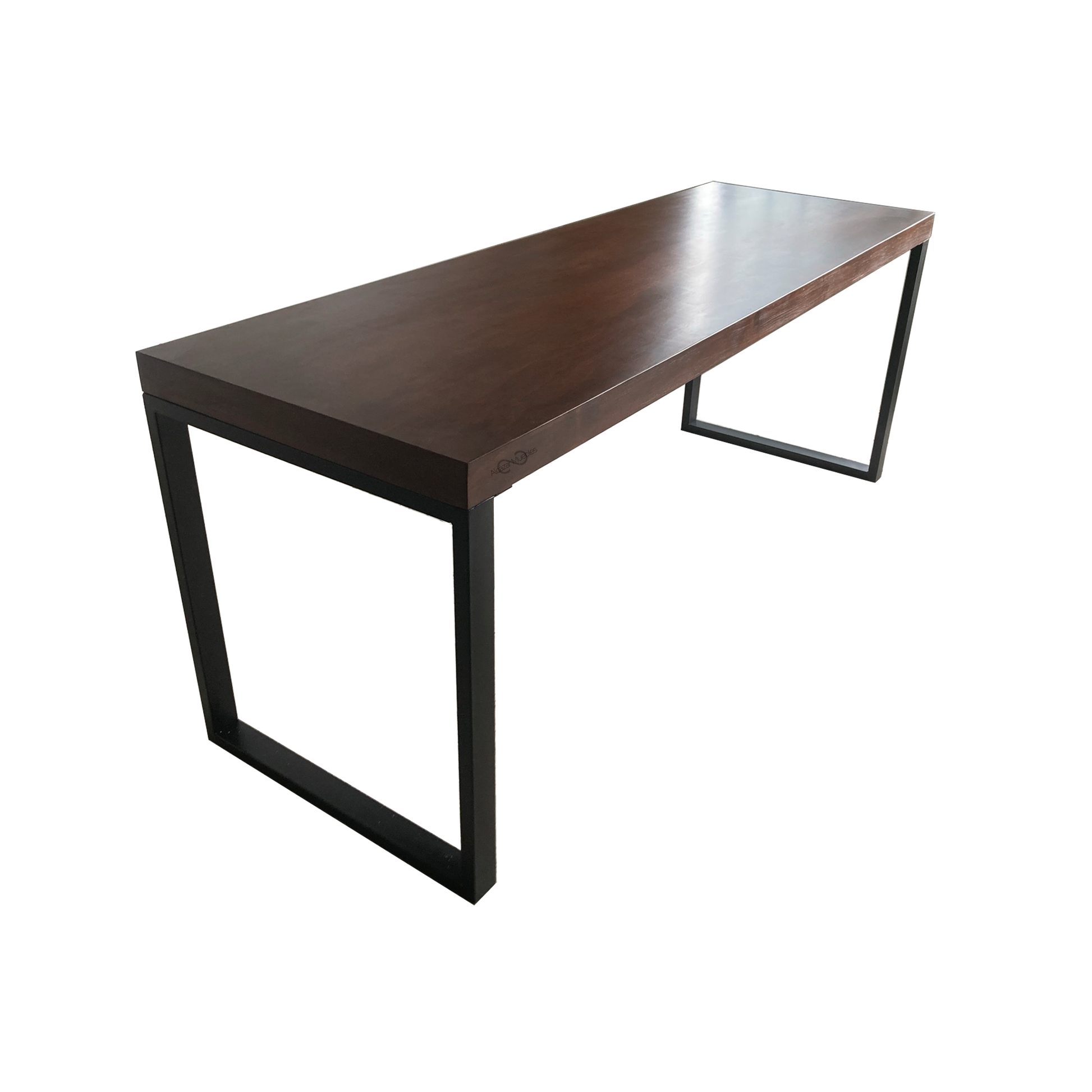 Escritorio Home Office 180 cm 2 soportes industrial Alcazarmuebles.com