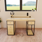 Escritorio Home Office 120 cm 4 cajones Pino Alcazarmuebles.com