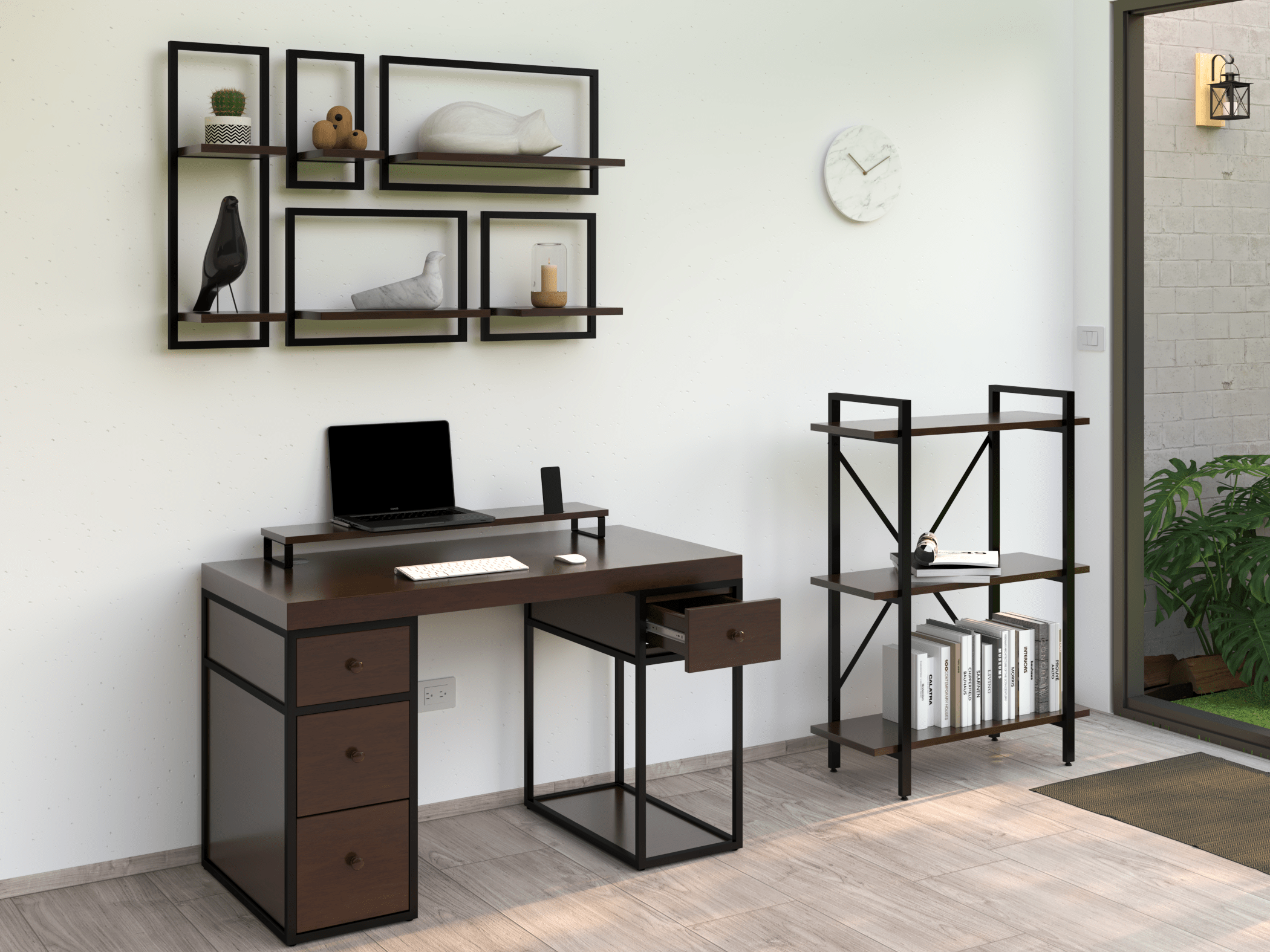 Escritorio Home Office 120 cm 4 cajones Alcazarmuebles.com