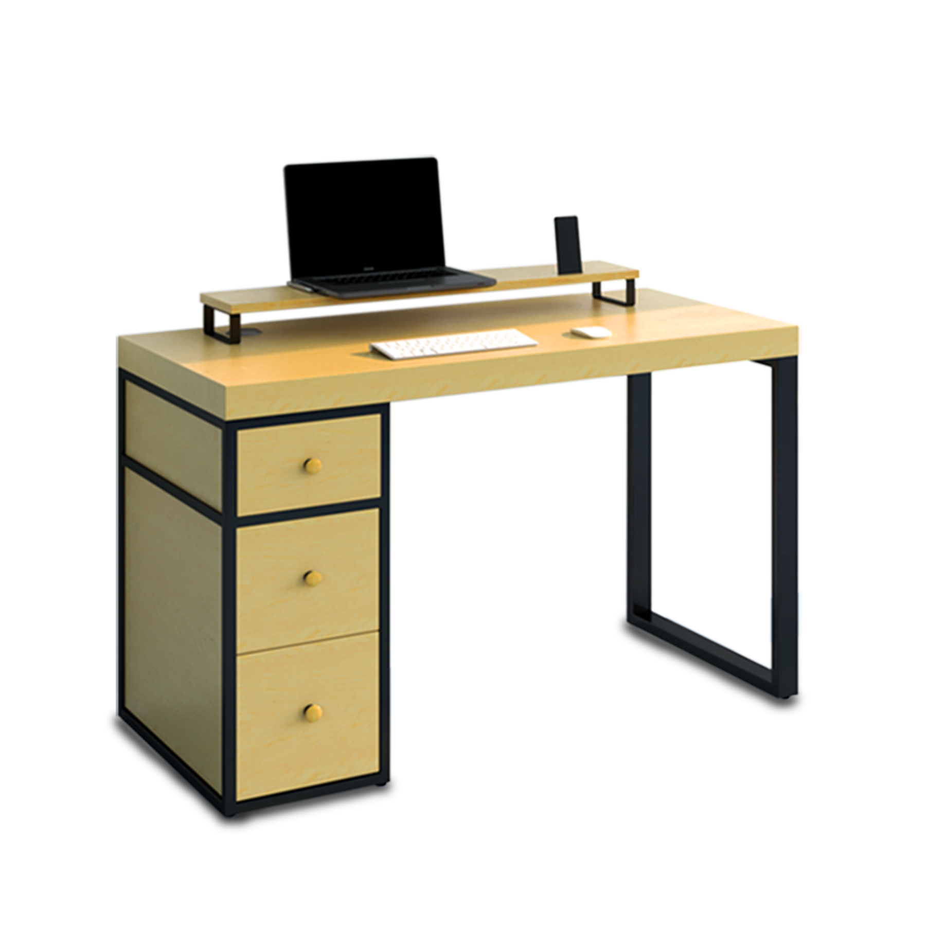 Escritorio Home Office 120 cm 3 cajones Alcazarmuebles.com