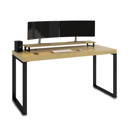 Escritorio Home Office 150 cm 2 soportes sin cajones minimalista