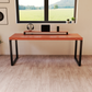 Escritorio Home Office 180 cm 2 soportes industrial Cedro Alcazarmuebles.com