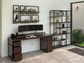 Escritorio Home Office 180 cm. 6 Cajones Madera y Metal Alcazarmuebles.com