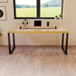 Escritorio Home Office 180 cm 2 soportes industrial Alcazarmuebles.com