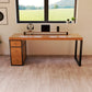 Escritorio Homeoffice 180 cm 3 cajones madera y metal Alcazarmuebles.com