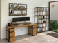 Escritorio Home Office 180 cm. 6 Cajones Madera y Metal Alcazarmuebles.com