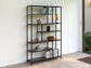 Librero Metal y Madera Industrial Mod. Roga 190x120x33cm Nogal clasico Mobiliario alcazarmuebles.com