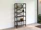 Librero moderno metal modelo Sylvan Nogal alcazarmuebles.com